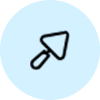 A picture of a computer mouse in the shape of a triangle.