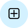A square with an add sign in the middle.